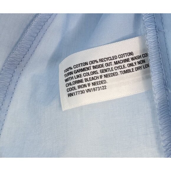 NWT Wild Fable Baby Blue Bow Collared Button Blouse Size Sm, Cropped Academia - Picture 5 of 8